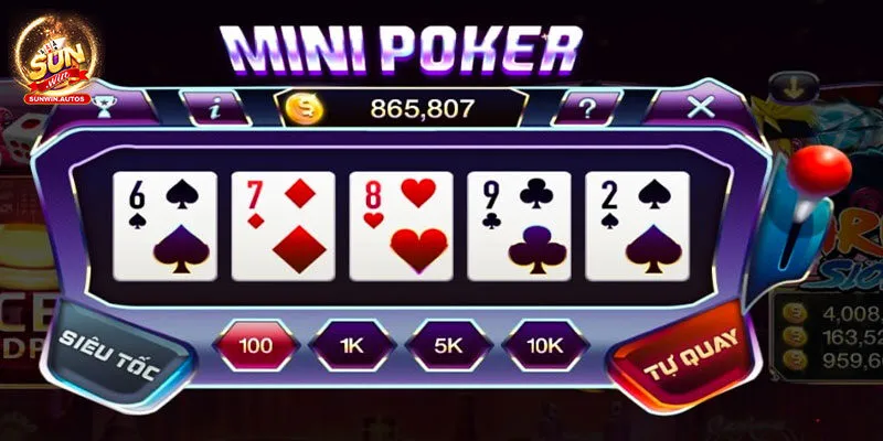 Cách chơi Mini Poker hiệu quả với mẹo hay